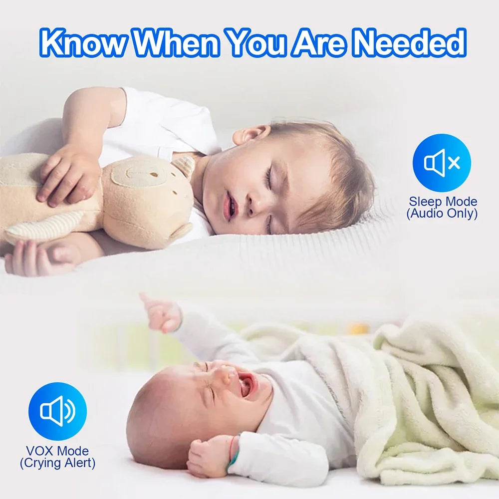 7 Inch Wireless Baby Monitor 5000Mah Battery No Wifi 4X Zoom Kids Protection Surveillance Video Camera 2 Way Audio Night Vision