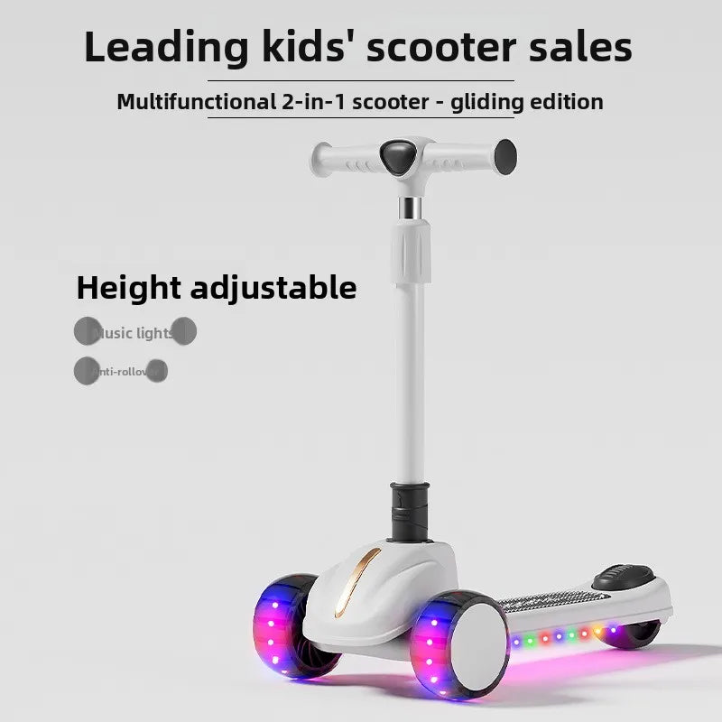 3-In-1 Children'S Scooter: a Scooter for Boys and Girls That Can Be Sat on or Ridden