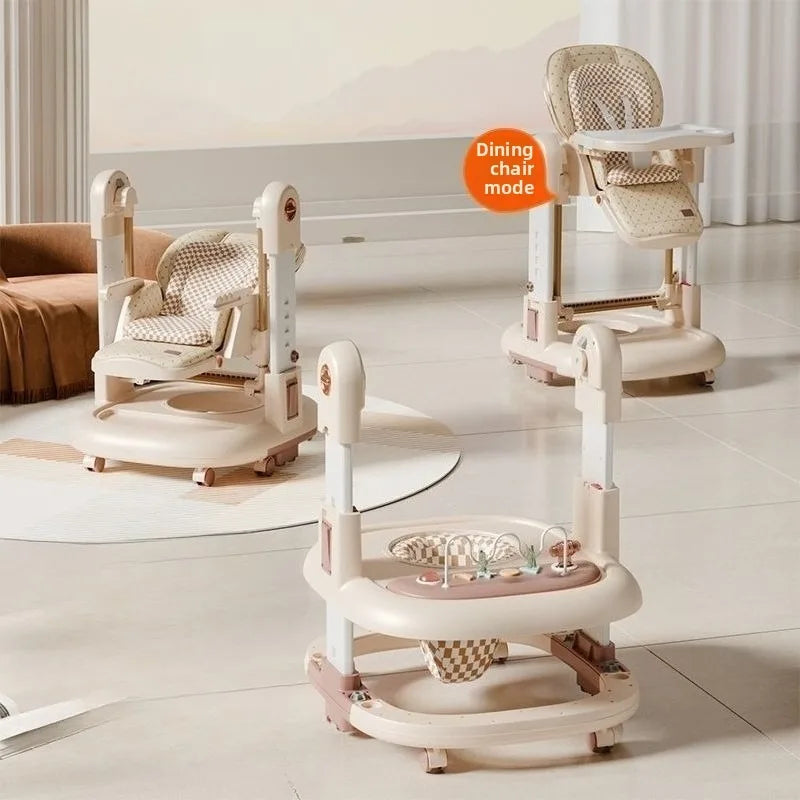 3-In-1 Foldable Baby High Chair, Multi-Functional Portable Dining Chair for Toddlers, Home Use Infant Feeding Chair with Table