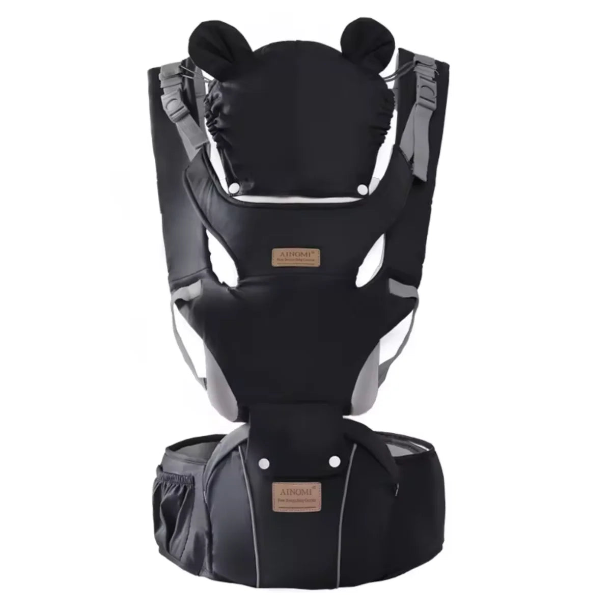3 in 1 Baby Hipseat Carrier Backpack Straps for Infant Toddler 0-36M Ergonomic with Windproof Hat for Winter Luminous Strips