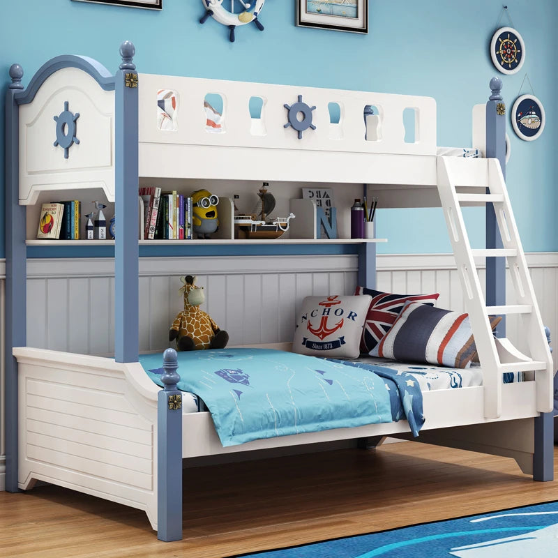 Bunk Bed Childrens Toddler Baby Crib Bassinet Montessori Trundle Princess Monster Wooden Hut Mezzanine Cradle Cot Letto Bambini