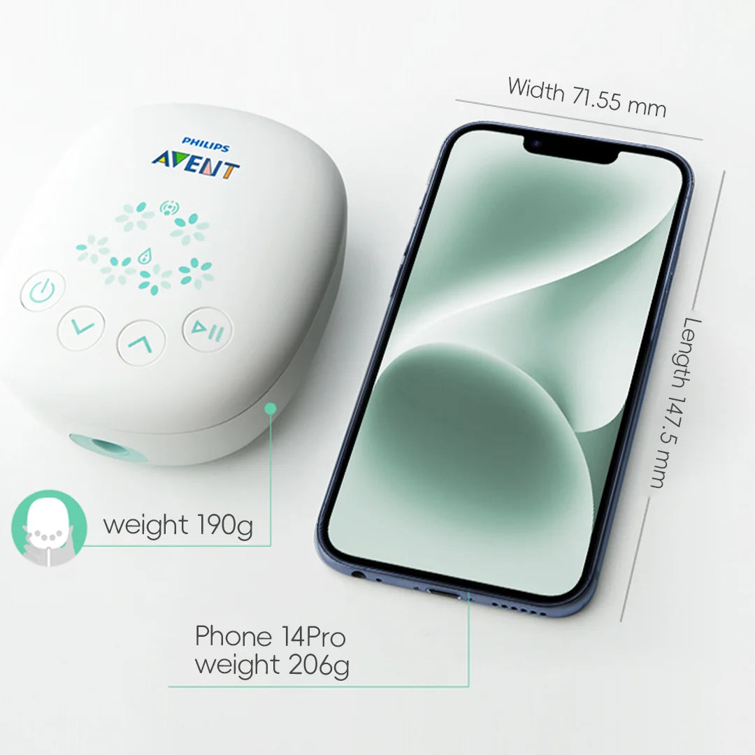 Portable Single Electric Breast Pump with Smart Massage & Petal Stimulation – Mimics Baby’S Natural Sucking