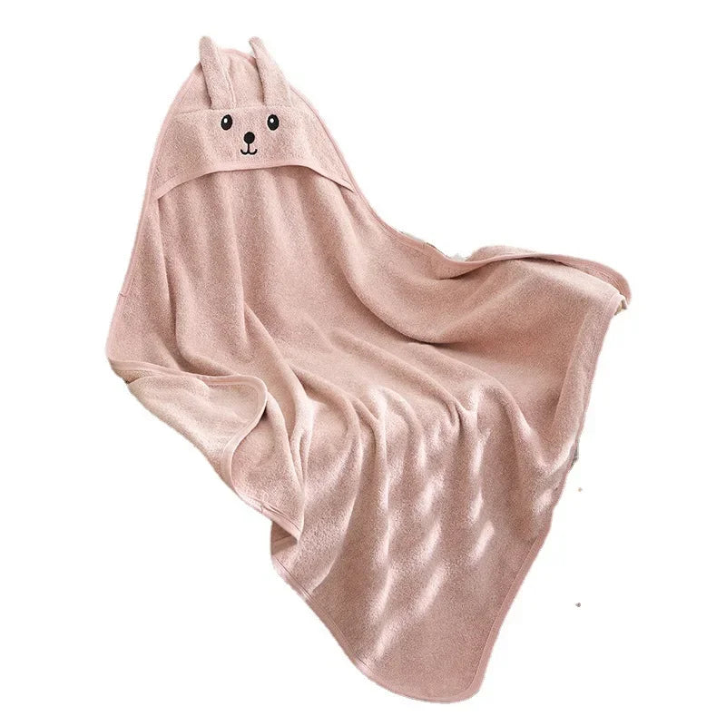 Pure Cotton Baby Bath Towel Absorbent Hooded 32-Ply Non-Shedding Newborn Children Cape Baby Wrap Blanket Summer Season