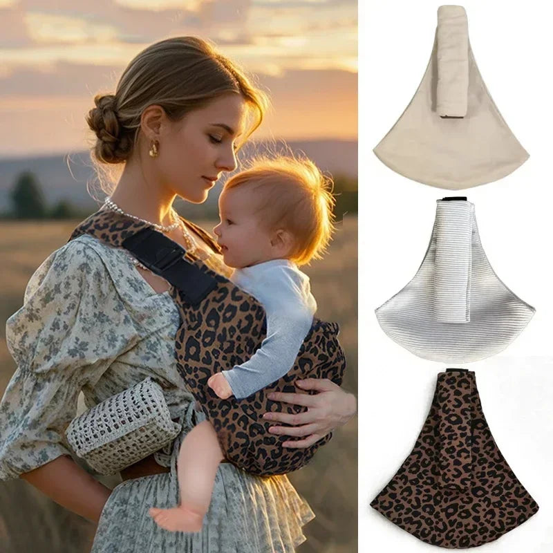 Baby Going Out Safety Carrier Simple Leopard Pattern Portable Front Hug Type Back Baby Out of the Baby Artifact Waist Stool Hot