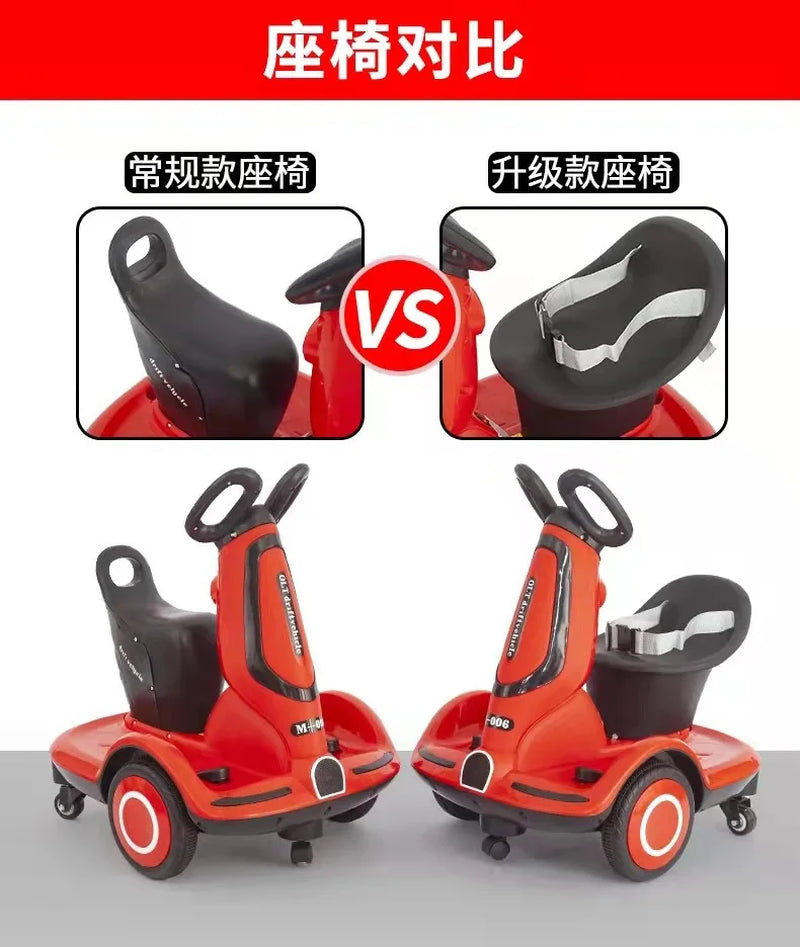 Children'S Electric Car Baby Toy Boy Four-Wheel Remote Control Car Charging Can Seat Infant Drift Balance Car