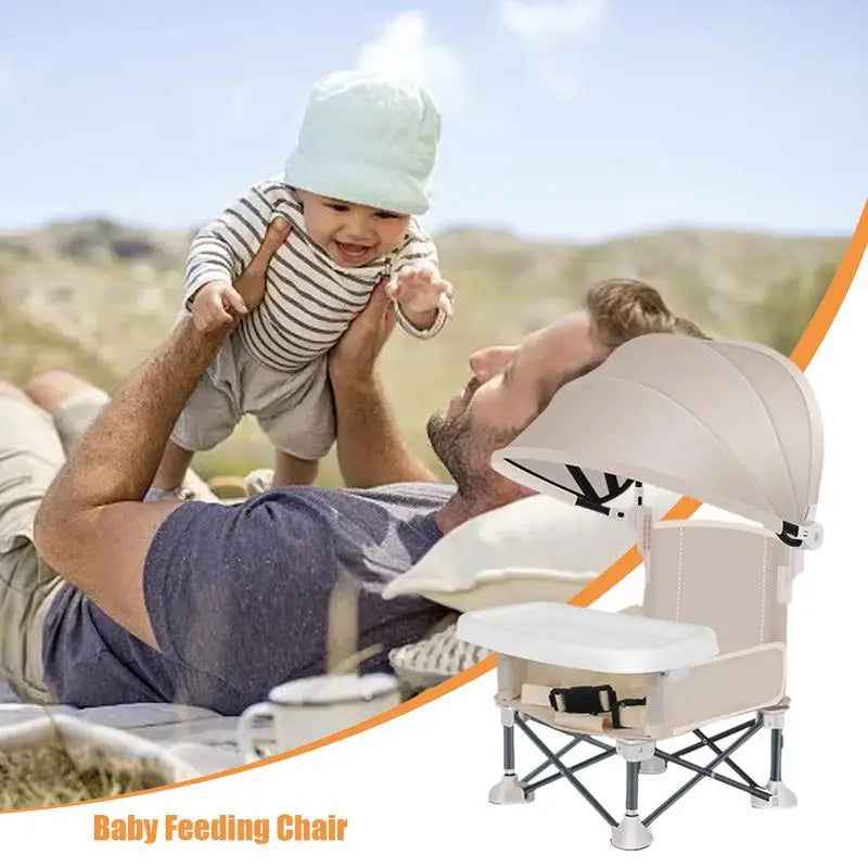 Durable High Chair with Adjustable Footrest and Detachable Cushion for Comfortable Feeding, for Growing Baby Feeding Chair