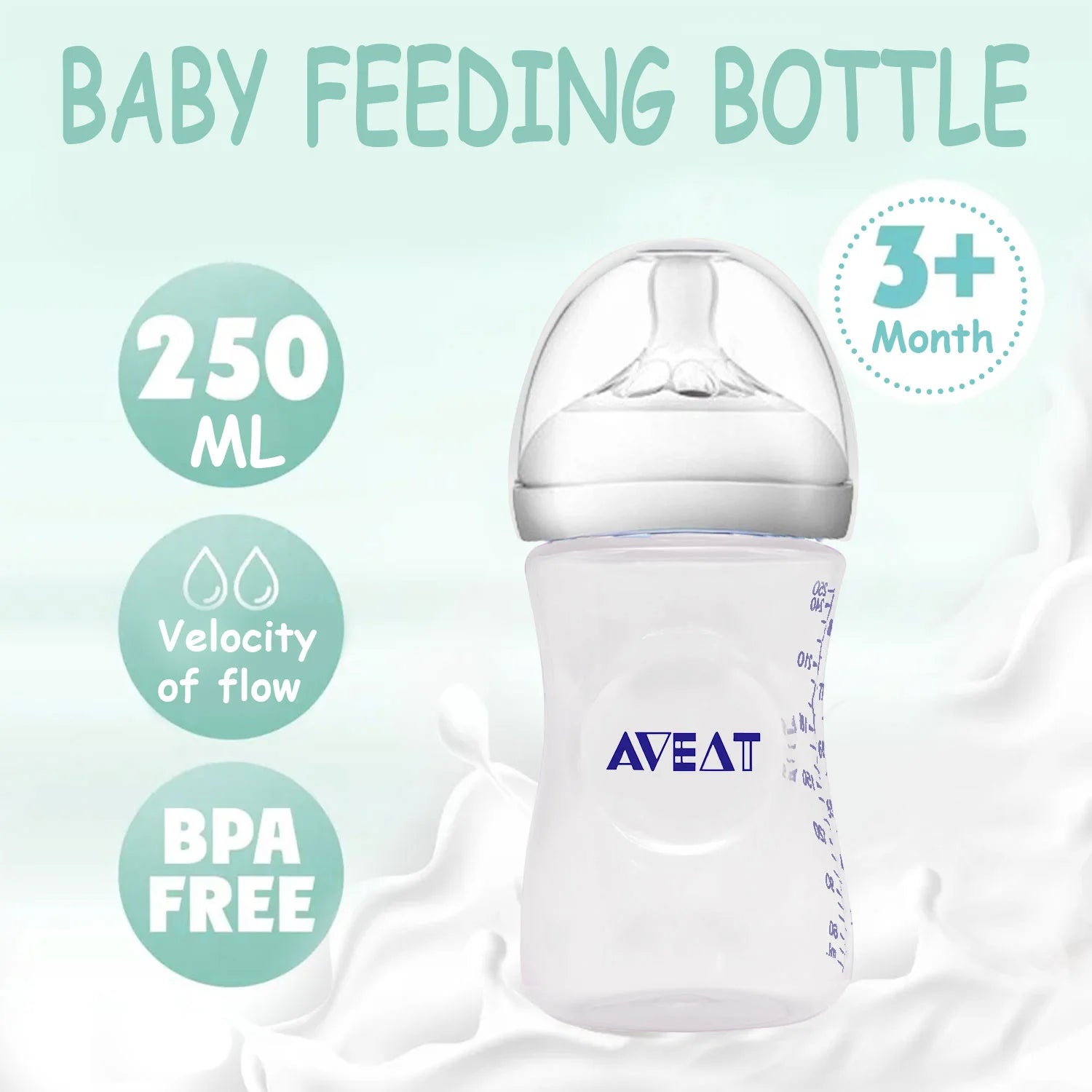 1Pc 150/250 Ml Baby Petal-Shaped Pacifier Feeding Bottle, 5.5 Cm Caliber, PP Bottle, Drop Resistant,Gift