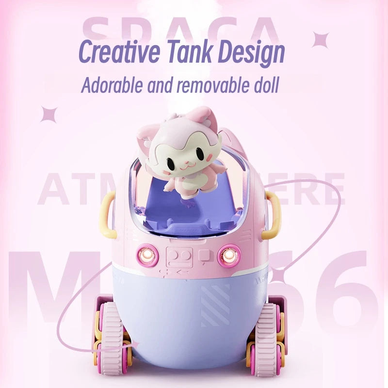 Lovely Cartoon Air Humidifier USB Electric Ultrasonic Mist Aroma Diffuser with Warm Light for Home Office Desk Mini Humidifier