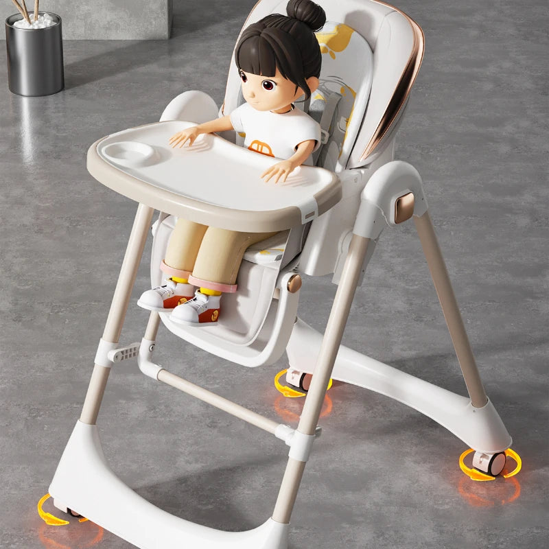 New Two-In-One Baby Dining Chair Baby Rocking Chair Multi-Function Baby Dining Chair Adjustable Height Backrest and Footrest