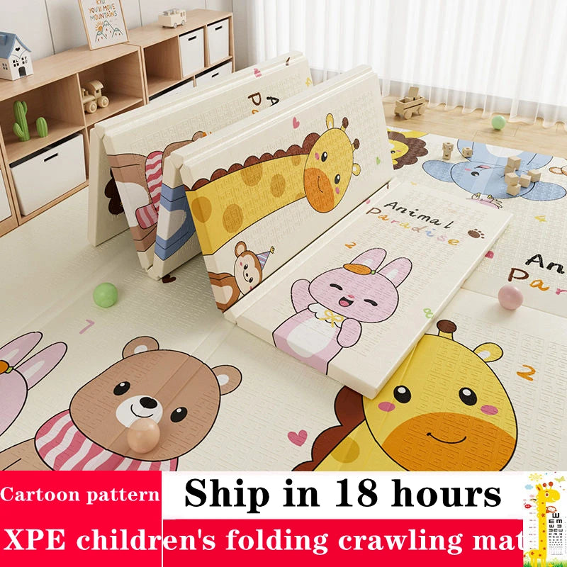 Non-Toxic Baby Play Mat Waterproof XPE Soft Floor Playmat Foldable Crawling Carpet Kid Game Activity Rug Folding Blanket Toys