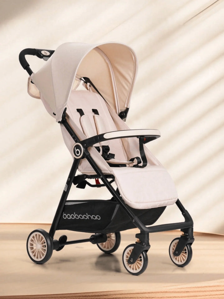 1 Black Lightweight Baby Stroller Weighs Only 4.7Kg Convenient for Airplanes, Trains and Cars, Suitable for Home Use and Busines