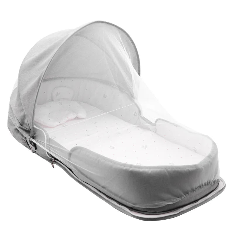 Crib Middle Bed Newborn Baby Crib Folding Portable Mobile Bionic Bed Mommy Bag Backpack