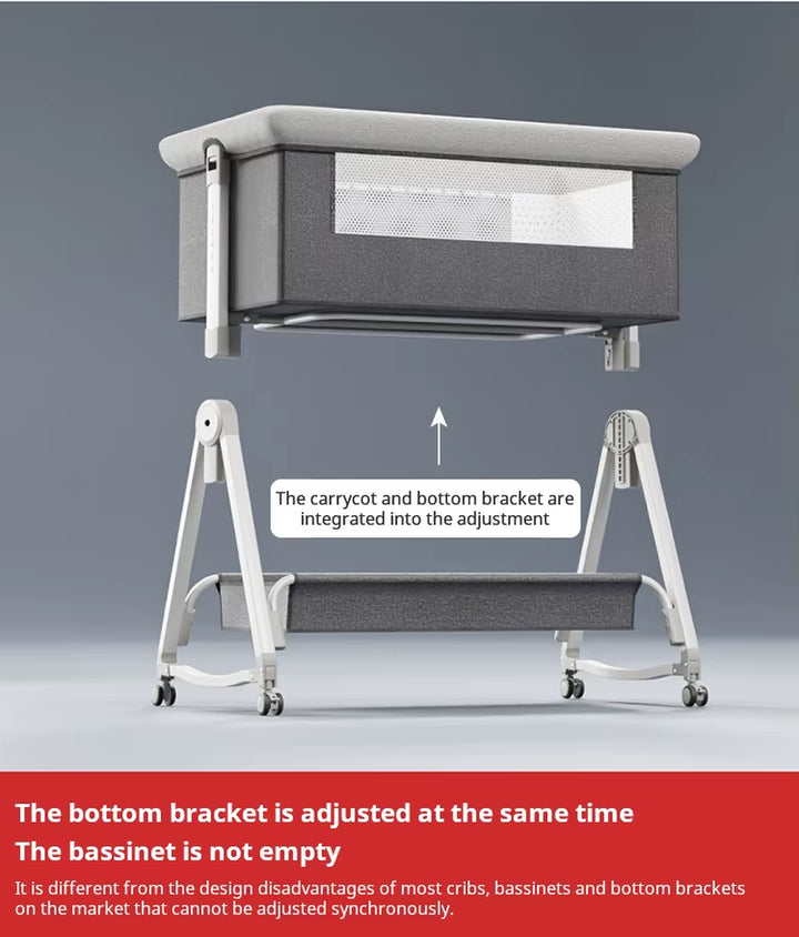 Upgrade Rocking Baby Bassinet,Baby Cribs,Newborn Co-Sleeper,Infant beside Sleeper,Unisex Baby Bed Cribs