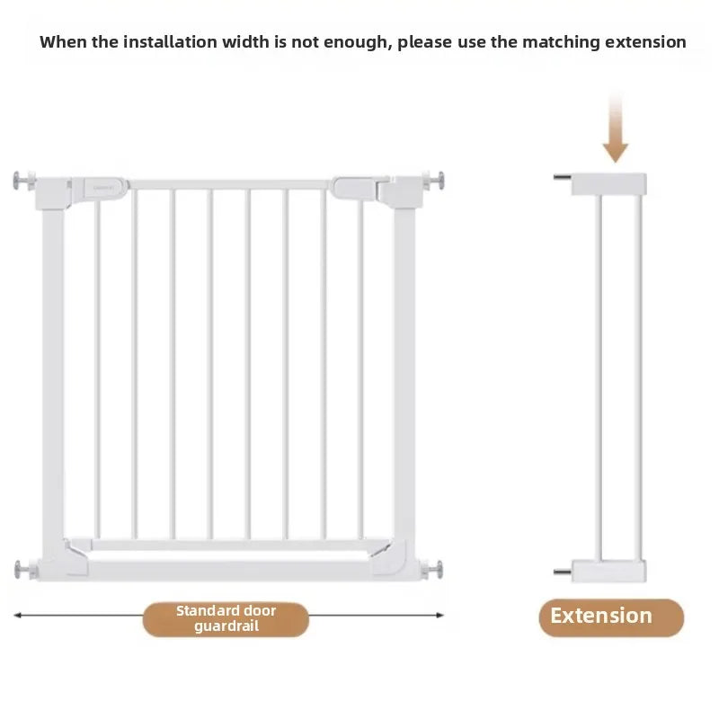 No-Drill Baby Safety Gate - 120Cm Extendable Pet Barrier with Dual Lock System Non-Toxic Material for Stairs/Kitchen/Doorways