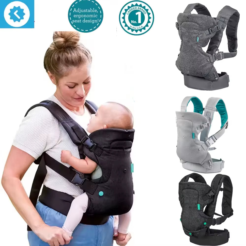 4 in 1 Baby Carrier Strap Newborn to Toddler Multifunctional Baby Sling Wrap Stretchy Carrier Babies Kangaroo Bag Convertible
