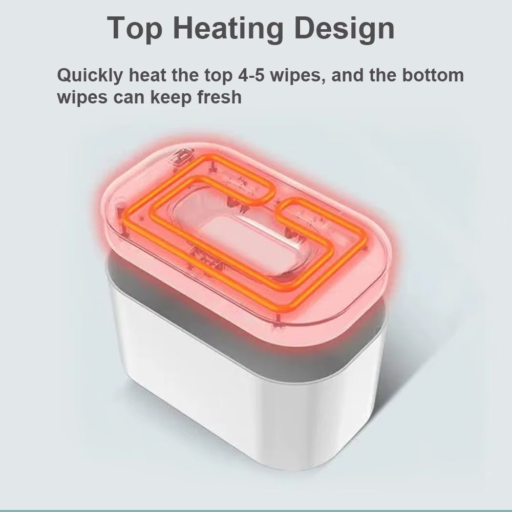 USB Baby Wipe Warmer Digital Display Large Capacity Baby Wet Wipes Warmer Dispenser Adjustable Temperature Heating Wipe Warmer