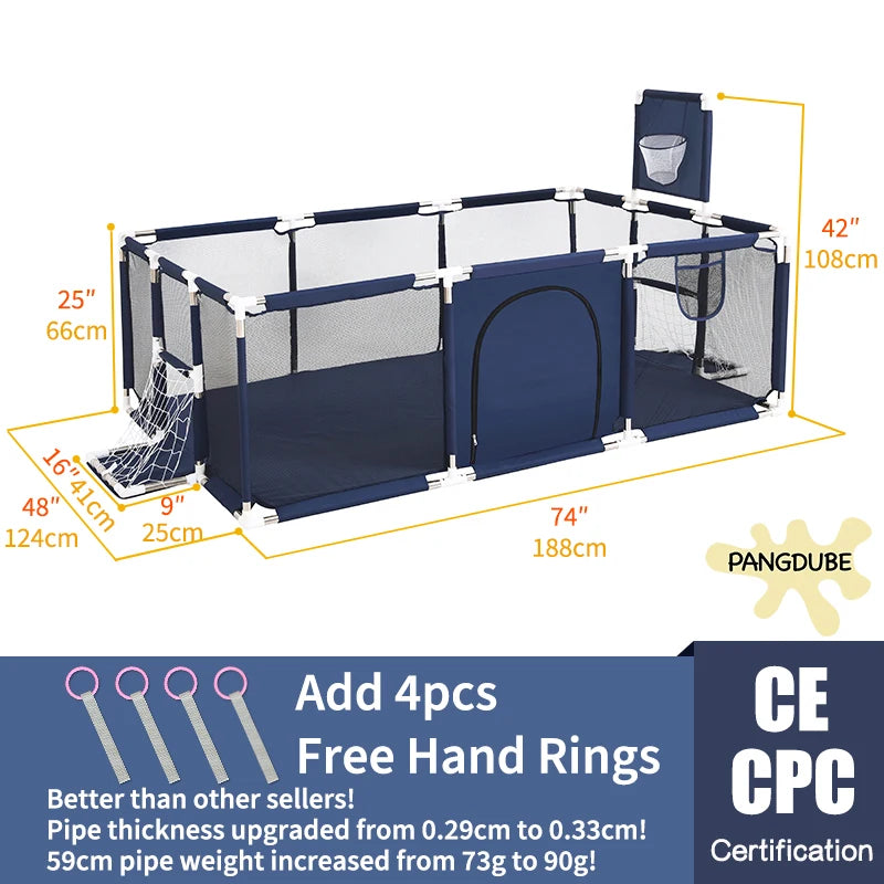 Baby Playpen for Children Play Area Baby Playground 6 Month~6 Years Old Kids Ball Pit Playpen Indoor Baby Safety Fence