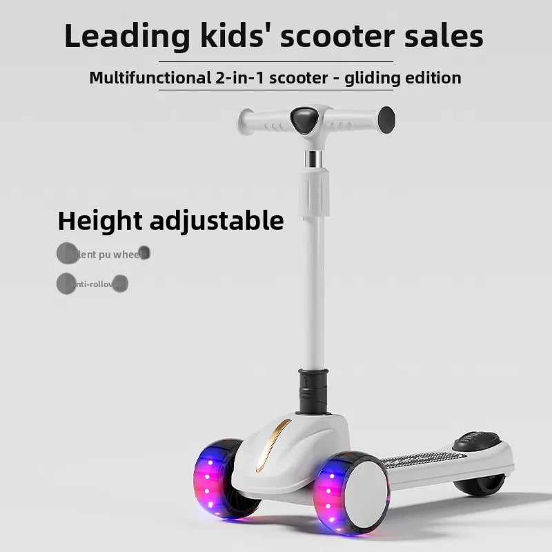3-In-1 Children'S Scooter: a Scooter for Boys and Girls That Can Be Sat on or Ridden