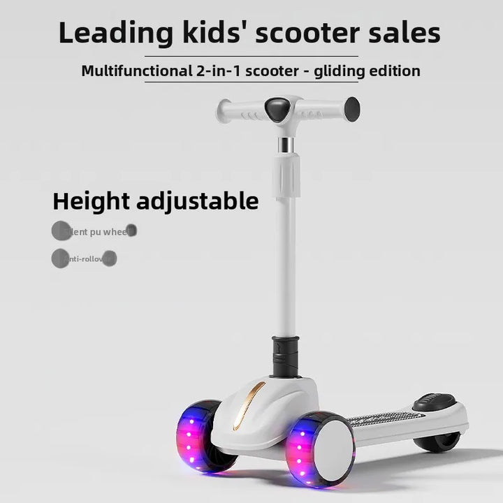 3-In-1 Children'S Scooter: a Scooter for Boys and Girls That Can Be Sat on or Ridden