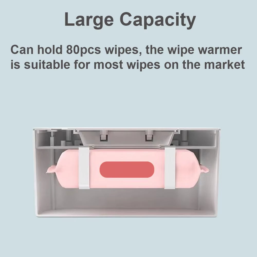 USB Baby Wipe Warmer Digital Display Large Capacity Baby Wet Wipes Warmer Dispenser Adjustable Temperature Heating Wipe Warmer